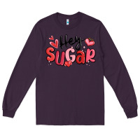 Plum hey sugar valentines day Long Sleeve Tee - MaliasSmallBusiness
