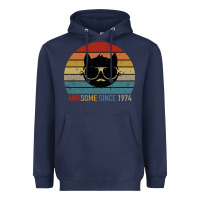 Navy Awesome Since 1974 Heavyweight Hoodie - Bettercallsaul