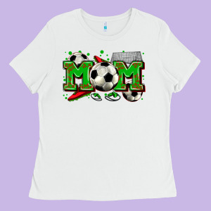 Mom Soccer Ladies Tee Designed By Zillion Design Studio