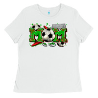 White mom soccer Ladies Tee - Zillion Design Studio