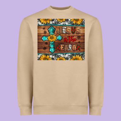 Jesus Is The Reason Christmas Heavyweight Sweatshirt Designed By Jasminsmagicworld