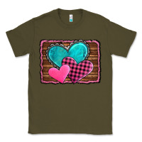 Army Green valentine's day hearts turquoise heart Classic Tee - AdoDesignShop