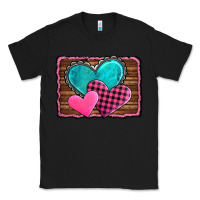 Black valentine's day hearts turquoise heart Classic Tee - AdoDesignShop