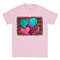 Bubblegum Pink valentine's day hearts turquoise heart Classic Tee - AdoDesignShop