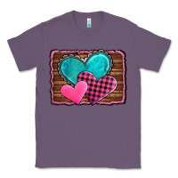 Lavender valentine's day hearts turquoise heart Classic Tee - AdoDesignShop