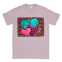 Lilac valentine's day hearts turquoise heart Classic Tee - AdoDesignShop