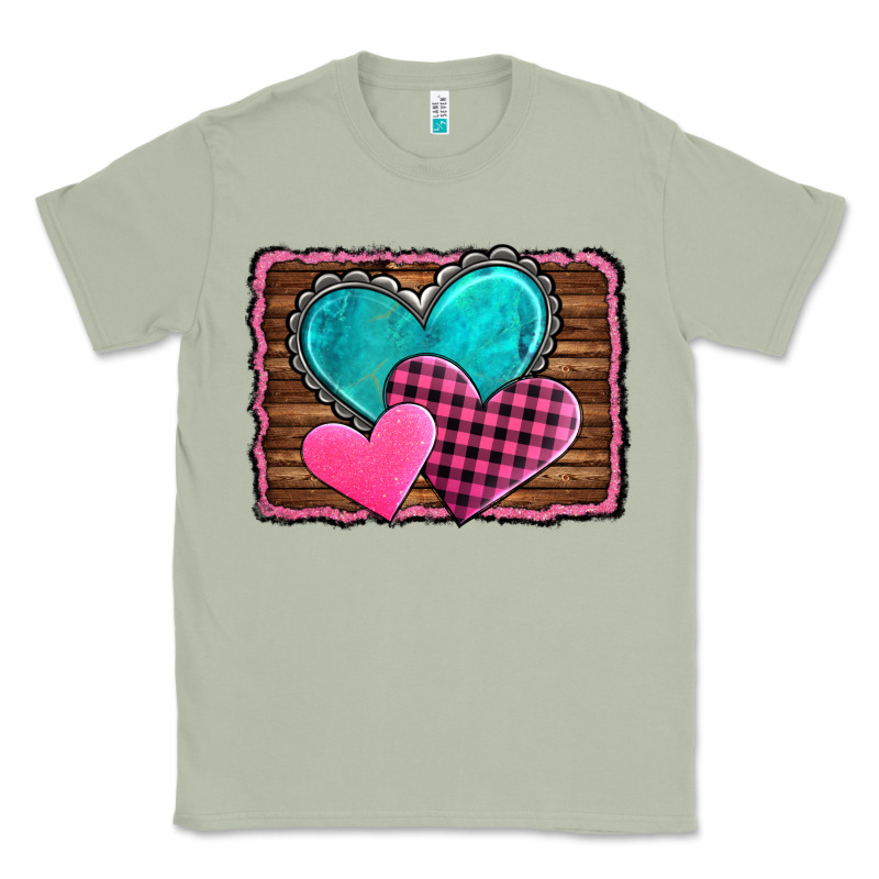 Valentine's Day Hearts Turquoise Heart Classic Tee by AdoDesignShop | Teevron