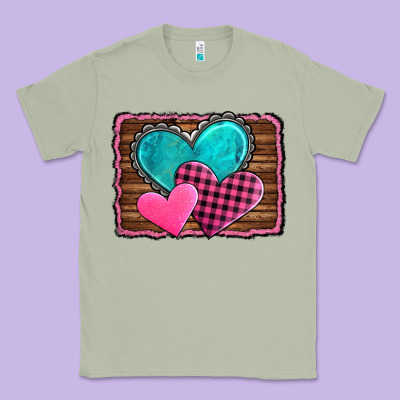 Valentine's Day Hearts Turquoise Heart Classic Tee Designed By Adodesignshop