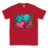 Red valentine's day hearts turquoise heart Classic Tee - AdoDesignShop