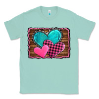 Seafoam valentine's day hearts turquoise heart Classic Tee - AdoDesignShop