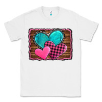 White valentine's day hearts turquoise heart Classic Tee - AdoDesignShop