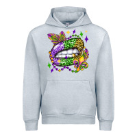 Heather Grey mardi gras lip olivia Urban Hoodie - OliviaCreatesArt