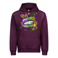 Mauve Wine mardi gras lip olivia Urban Hoodie - OliviaCreatesArt