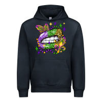Navy mardi gras lip olivia Urban Hoodie - OliviaCreatesArt