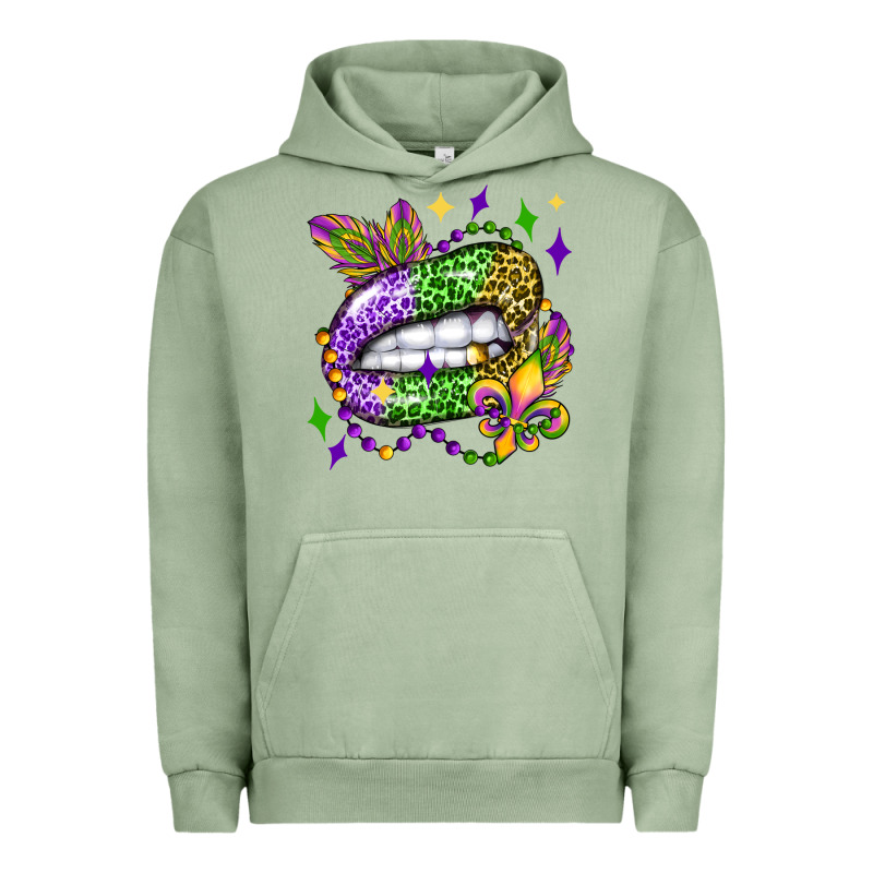 Mardi Gras Lip Olivia Urban Hoodie by OliviaCreatesArt | Teevron