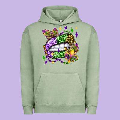 Mardi Gras Lip Olivia Urban Hoodie Designed By Oliviacreatesart