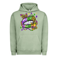 Pigment Oil Green mardi gras lip olivia Urban Hoodie - OliviaCreatesArt