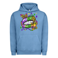 Pigment Pebble Blue mardi gras lip olivia Urban Hoodie - OliviaCreatesArt