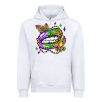 White mardi gras lip olivia Urban Hoodie - OliviaCreatesArt