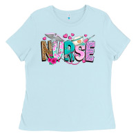 Baby Blue nurse Ladies Tee - texasbilliewilder