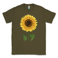Army Green giganteus sunflower Classic Tee - LillyAllenDesigns