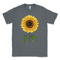 Charcoal Heather giganteus sunflower Classic Tee - LillyAllenDesigns