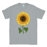 Heather Grey giganteus sunflower Classic Tee - LillyAllenDesigns
