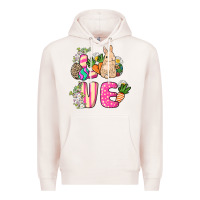 Pale Pink Love Easter Premium Hoodie - NancyCooperArtShop