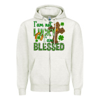 Oatmeal Heather I Am Not Lucky I Am Blessed St. Patricks Zipper Hoodie - BundleAndBundleShop