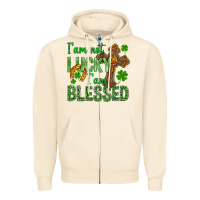 Sandshell I Am Not Lucky I Am Blessed St. Patricks Zipper Hoodie - BundleAndBundleShop