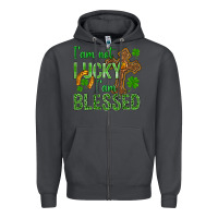 Smoke I Am Not Lucky I Am Blessed St. Patricks Zipper Hoodie - BundleAndBundleShop