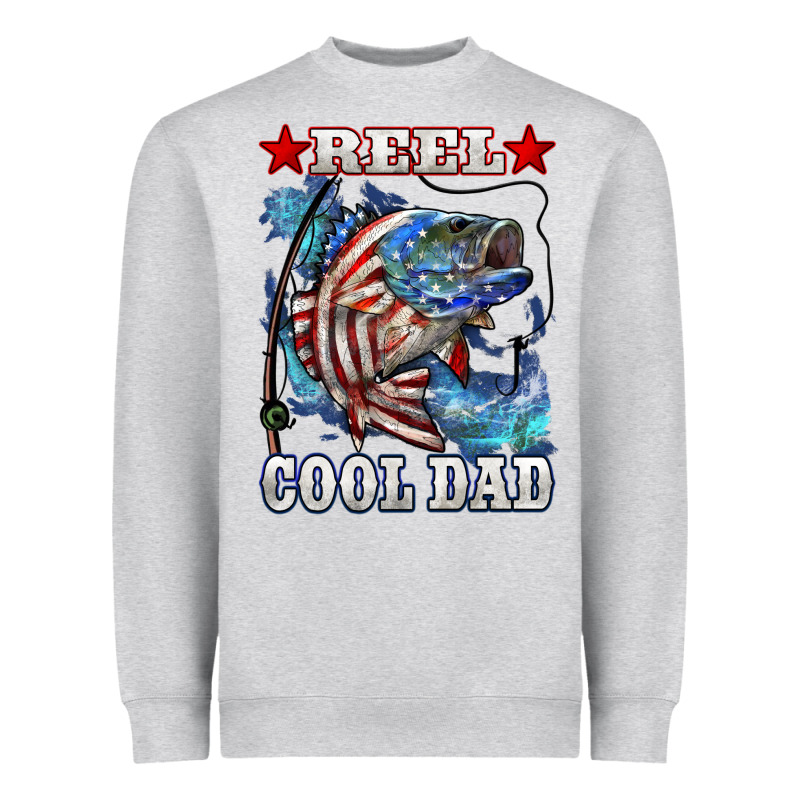 Reel Cool Dad Bass Heavyweight Sweatshirt by LillyAllenDesigns | Teevron