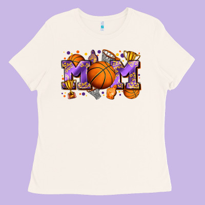 Mom Basketball Ladies Tee Designed By Zillion Design Studio