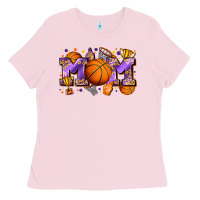 Bubblegum Pink mom basketball Ladies Tee - Zillion Design Studio