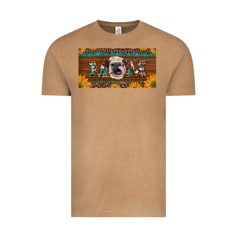 Western Heifer Mom With Sunflowers And Turquoise License Plate Vintage Tee by Artiststas | Teevron