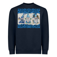 Navy snowy christmas gnomes Heavyweight Sweatshirt - BarkalooDesign