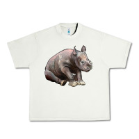 Pistachio Baby Rhino Illustrations Urban Heavy Tee - LillyAllenDesigns