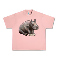 Salmon Baby Rhino Illustrations Urban Heavy Tee - LillyAllenDesigns
