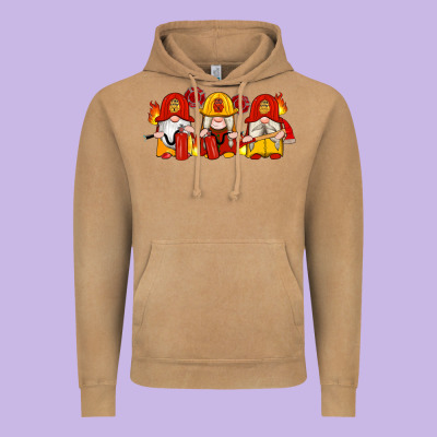 Firefighter Gnomes Vintage Hoodie Designed By Artiststas