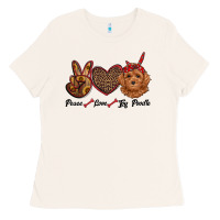 Bone peace love toy poodle Ladies Tee - RanaPortraitStore