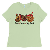 Matcha peace love toy poodle Ladies Tee - RanaPortraitStore