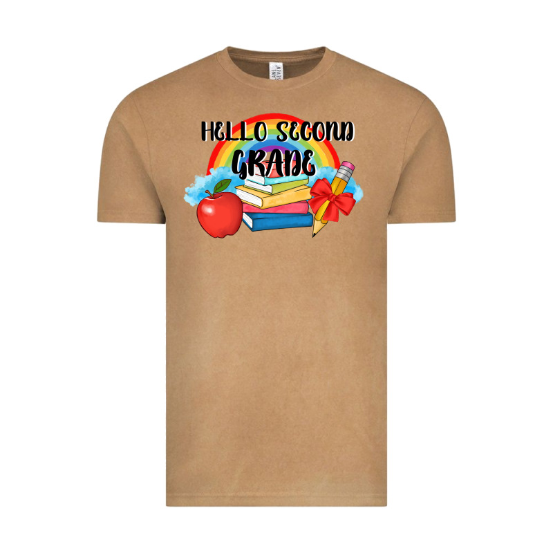 Back To School Hello Second Grade 3200x2400 Vintage Tee by AdoDesignShop | Teevron