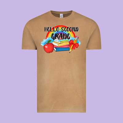 Back To School Hello Second Grade 3200x2400 Vintage Tee Designed By Adodesignshop