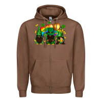 Chestnut St. Patrick's afro gnomies with rainbow Zipper Hoodie - BundleAndBundleShop