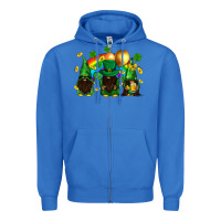 True Royal St. Patrick's afro gnomies with rainbow Zipper Hoodie - BundleAndBundleShop