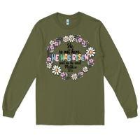 Army Green he has risen Long Sleeve Tee - MaliasSmallBusiness