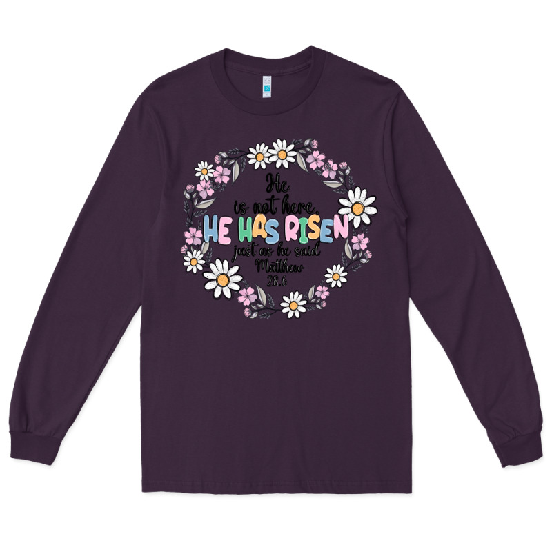He Has Risen Long Sleeve Tee by MaliasSmallBusiness | Teevron