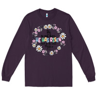 Plum he has risen Long Sleeve Tee - MaliasSmallBusiness