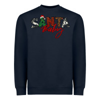 Navy Santa baby Heavyweight Sweatshirt - BarkalooDesign