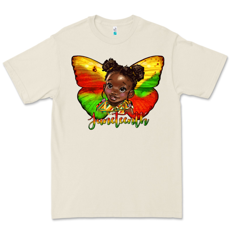 Juneteenth Butterfly Black Girl Premium Tee by HRA Design Shop | Teevron
